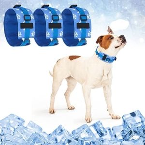 Dog Cooling Bandana Chill Out Collar - 3 Packs Pet Ice Cool Bandanas for Summer